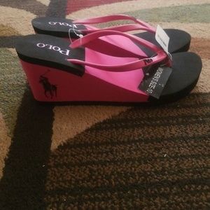 WOMEN'S RALPH LAUREN POLO WEDGES